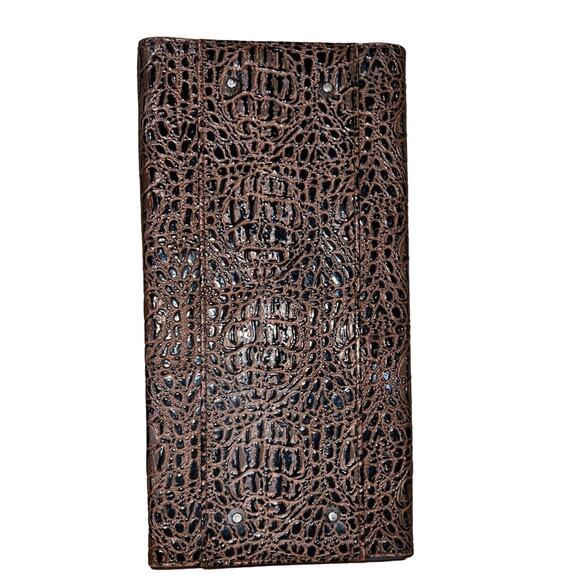 Miche Classic Shell Purse Cover Faux Leather Brown Reptile Print Buckle - Picture 5 of 6